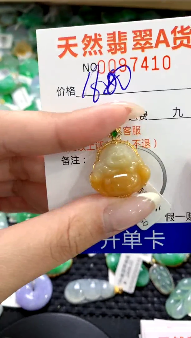 翡翠18K金镶嵌颈饰1111111111111111