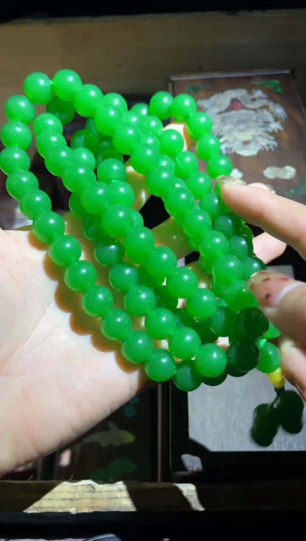 【闪购商品】绿108颗项链1件卡1.2