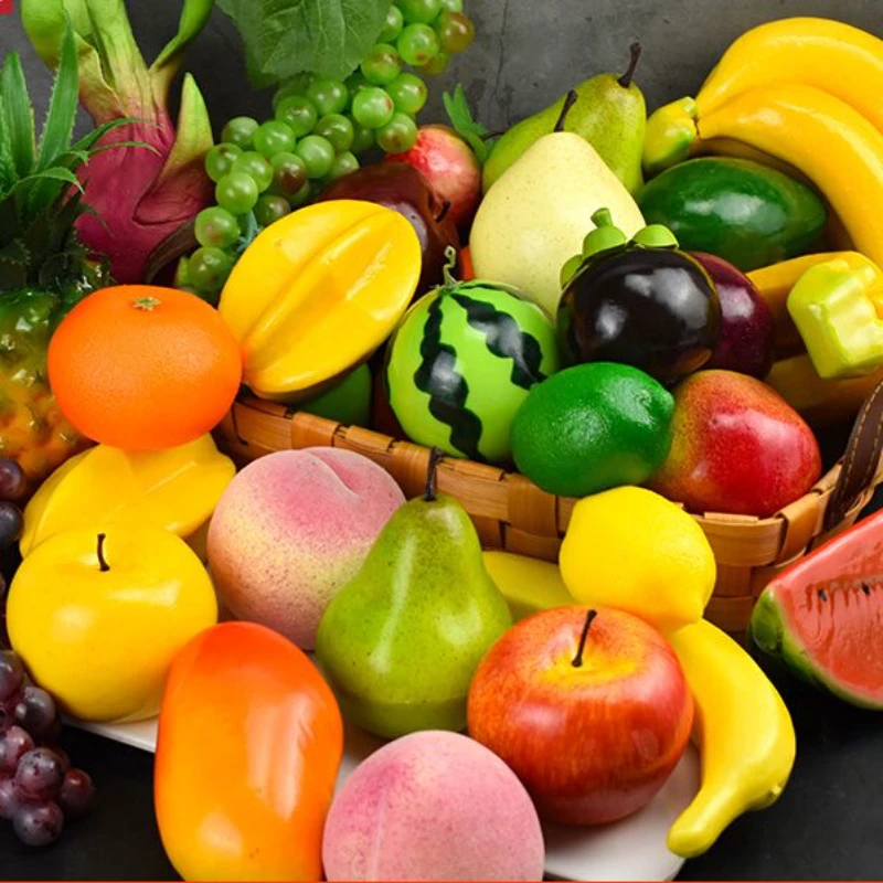 仿生水果模型仿真塑料假苹果水果教具冰箱橱柜装饰摆设道具摆件