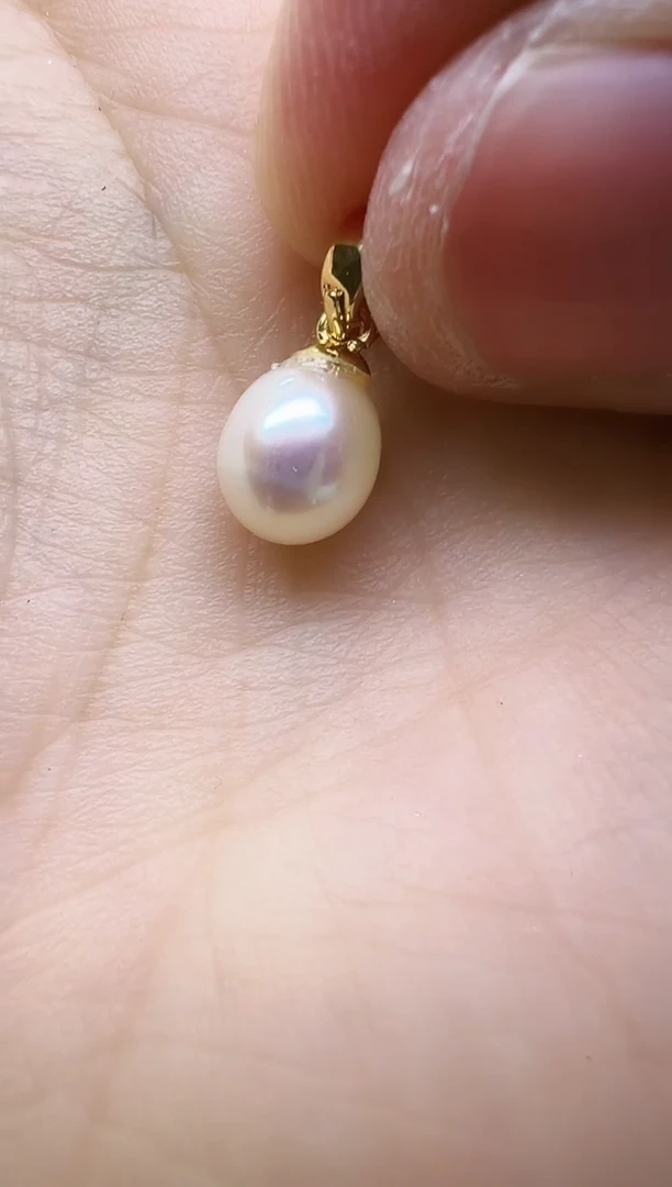 吊坠(不含链)未镶嵌淡水珍珠白色6-7mm