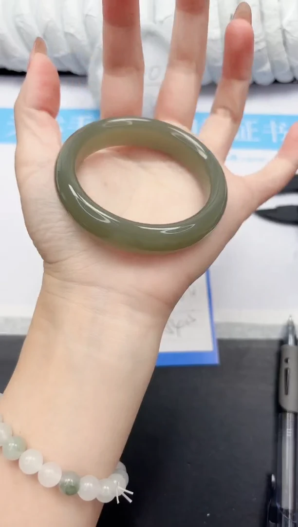 未镶嵌手镯石英质玉14-54.5SHS