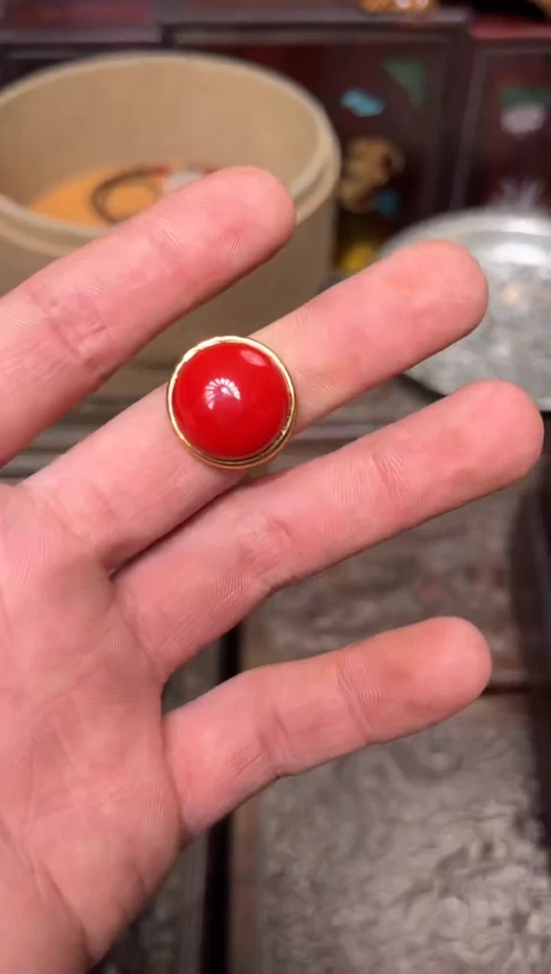 【闪购商品】玛瑙/玉髓戒指9K金镶嵌98羊羊羊羊羊羊羊羊