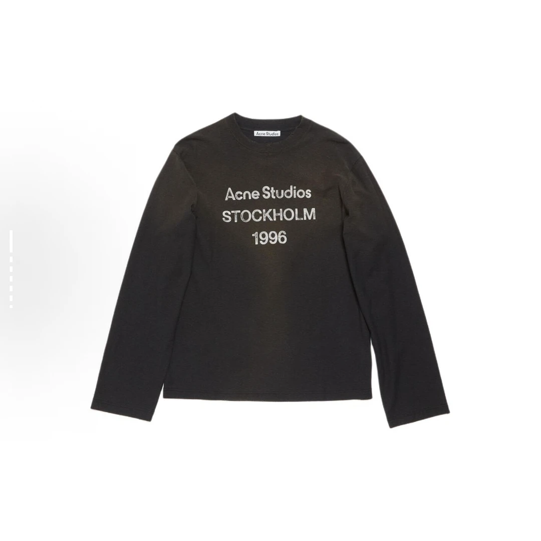 全新未使用 Acne studio 宽松长袖卫衣男女同款 黑色