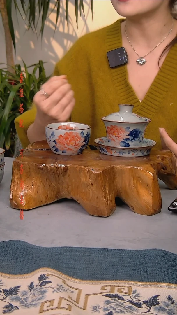 简装家用款2件套 老陶泥开片纹陶瓷茶具