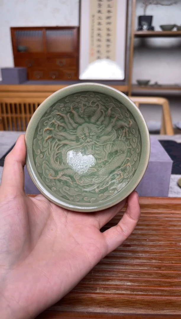 其他李少勇龙纹斗笠盏  微瑕