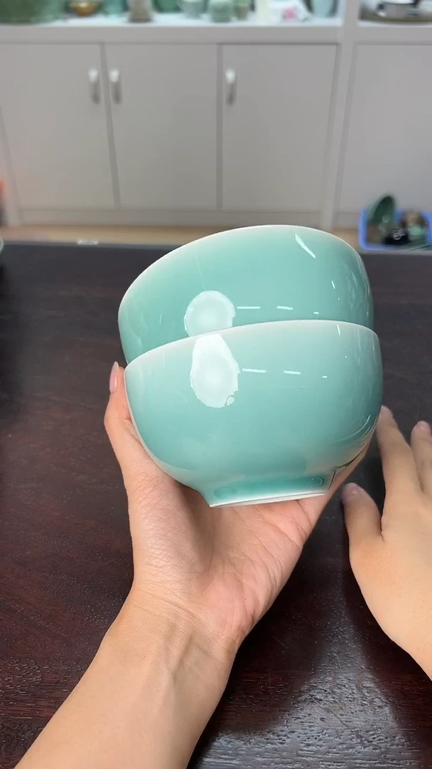龙泉云间青瓷小米茶器