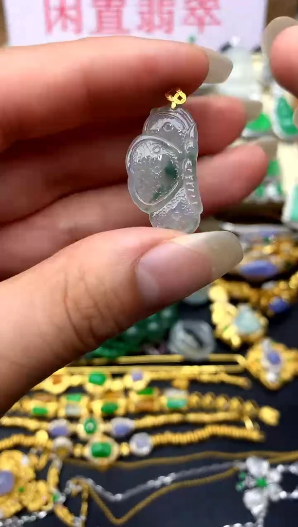 颈饰18K金镶嵌翡翠154 -中国好珍宝