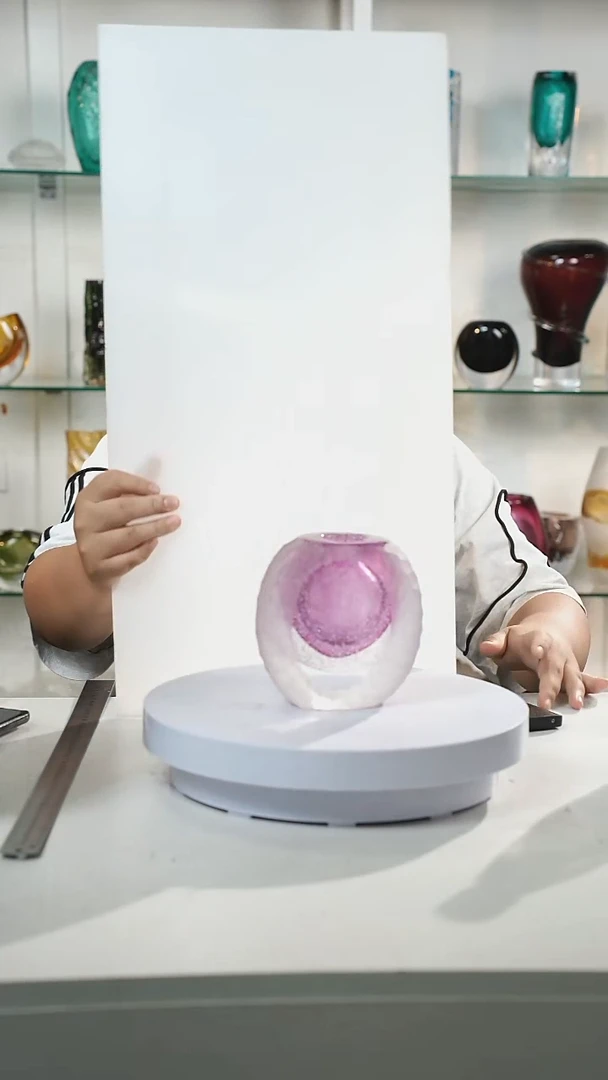 14高轻奢琉璃花器福利正常手工痕迹