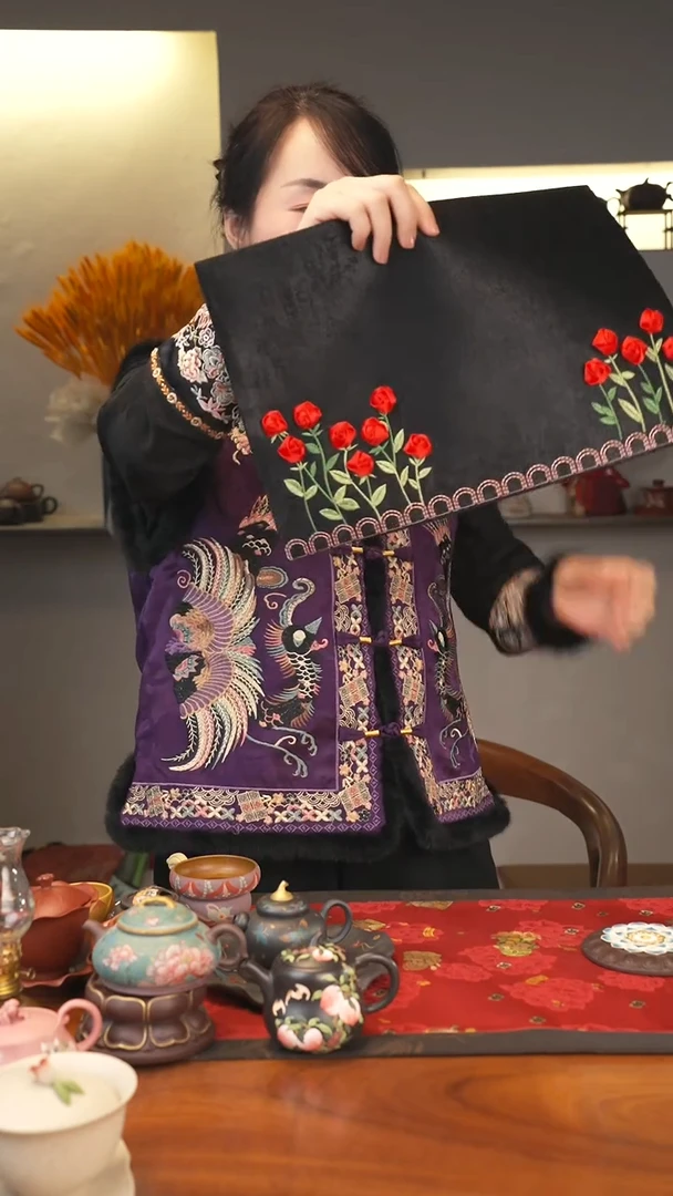 茶壶紫砂玫瑰茶席