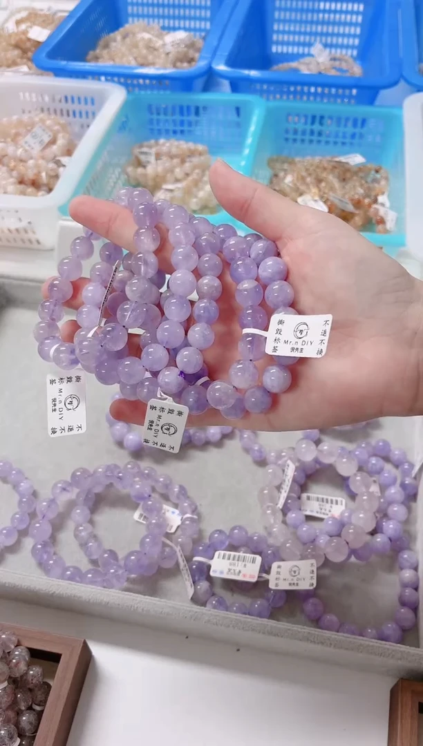 未镶嵌手链水晶大卡紫玉晶素圈