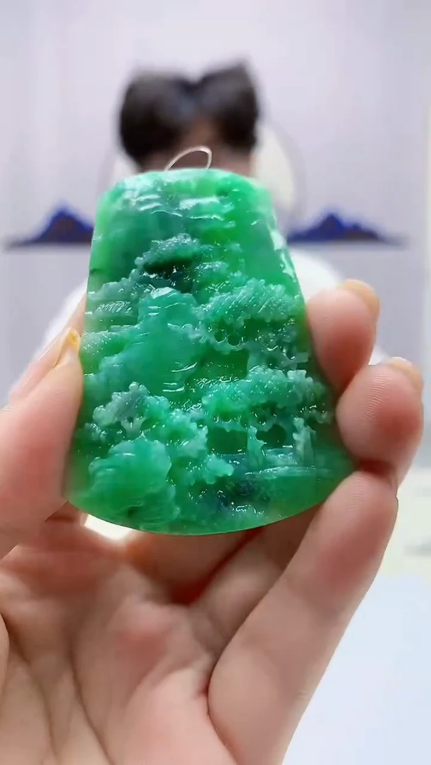 定制翡翠未镶嵌4688ms-毛货188山水