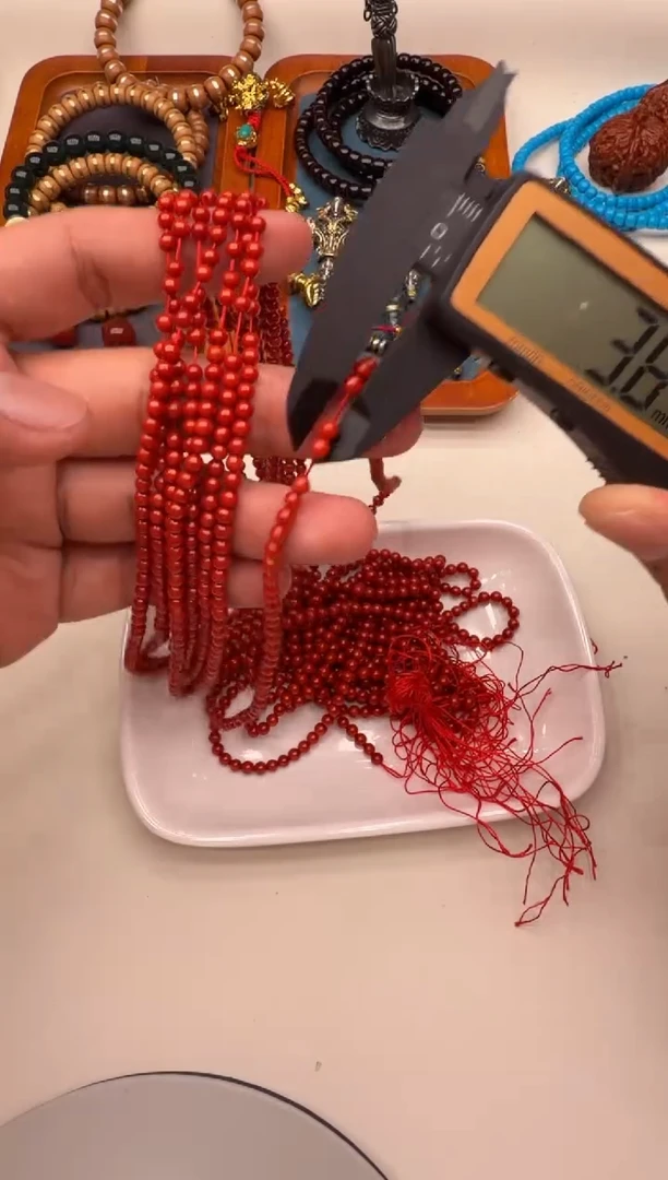 手串白玉菩提小米链34号带证