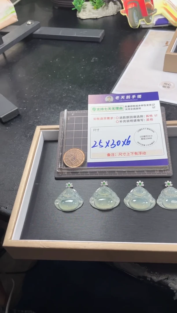 18K金镶嵌挂件翡翠佛公F15配链/多样性发其一ZBCP