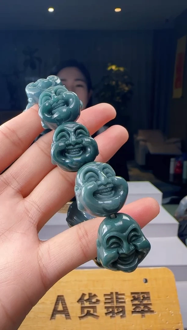 未镶嵌手串翡翠多样性发其一HH@@60B7J09390