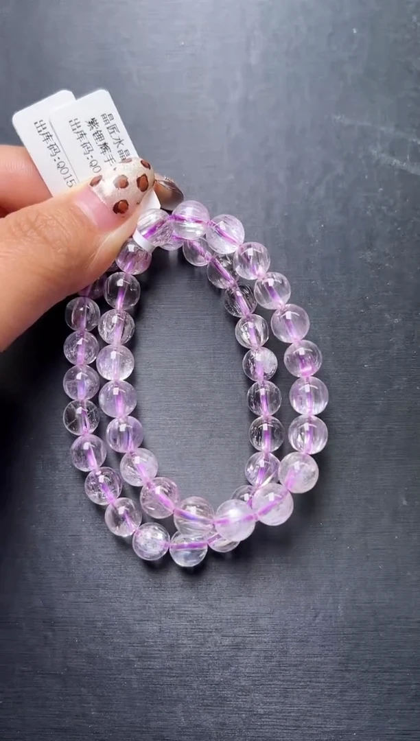 未镶嵌锂辉石手串紫锂辉手串8mm+ JP55983 多样性发一