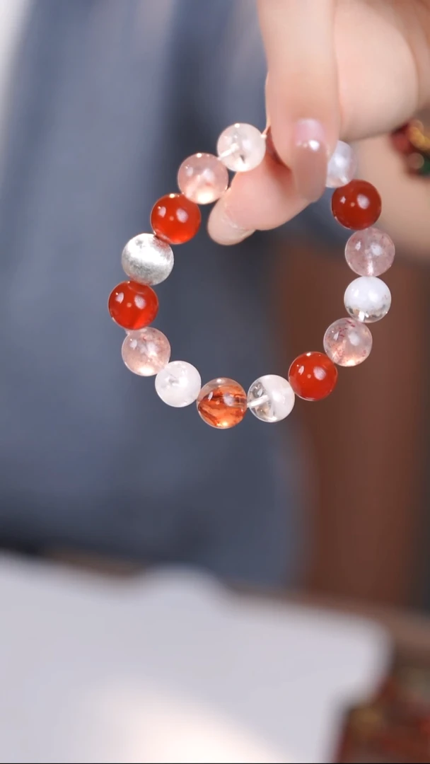 银S925镶嵌手链水晶@