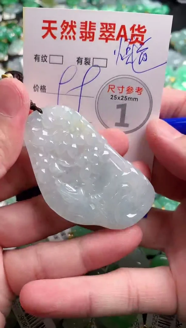 翡翠未镶嵌颈饰23001435