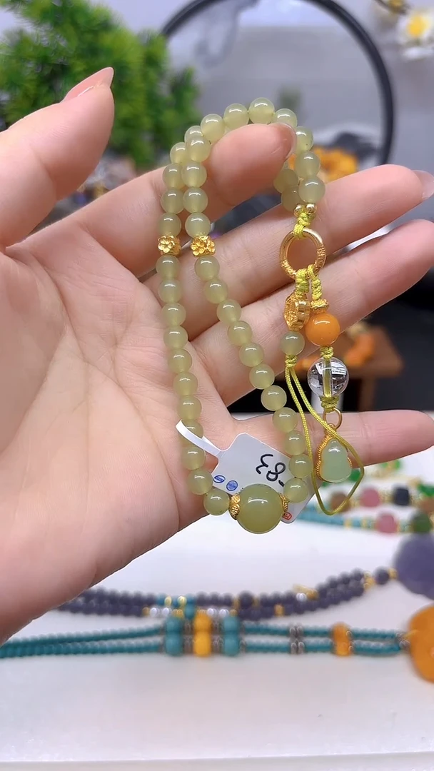 未镶嵌和田玉手机链T83