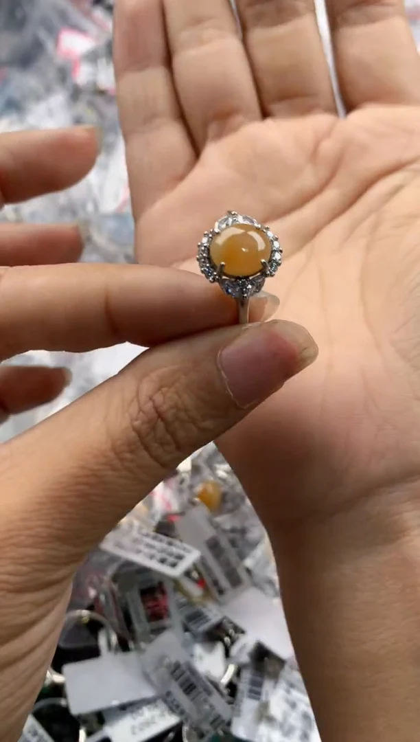 银S925镶嵌戒指翡翠171717----4