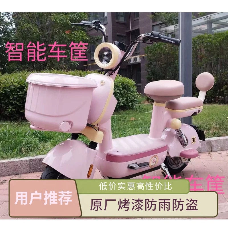科戴亚爱玛雅迪台铃电动车高端车筐车篮尾箱带充电功能防水