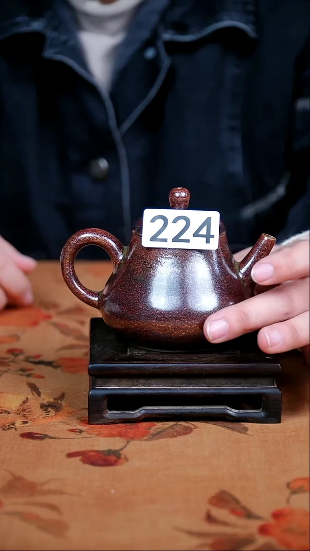 全品钧瓷茶器摆件