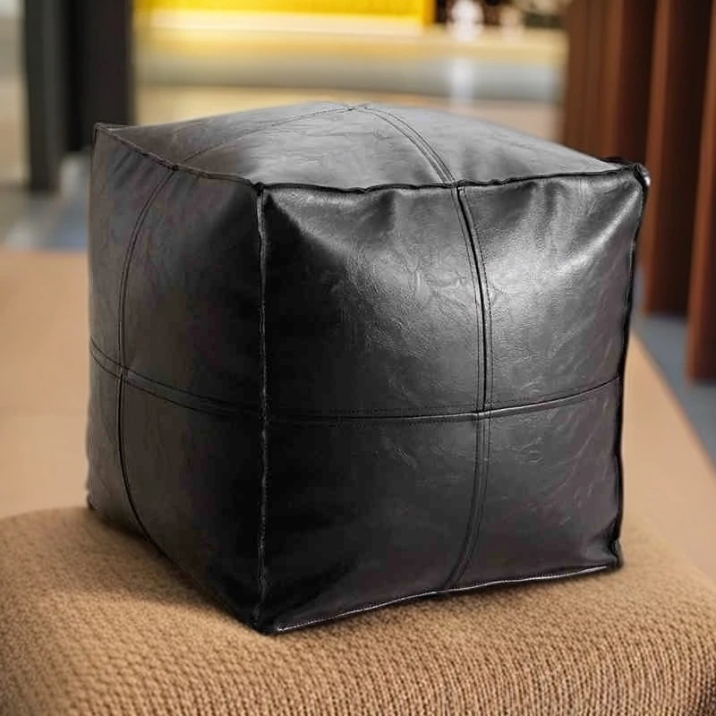 轻奢懒人收纳皮墩家用物储物凳多功能沙发坐垫旧衣物玩具收纳神器