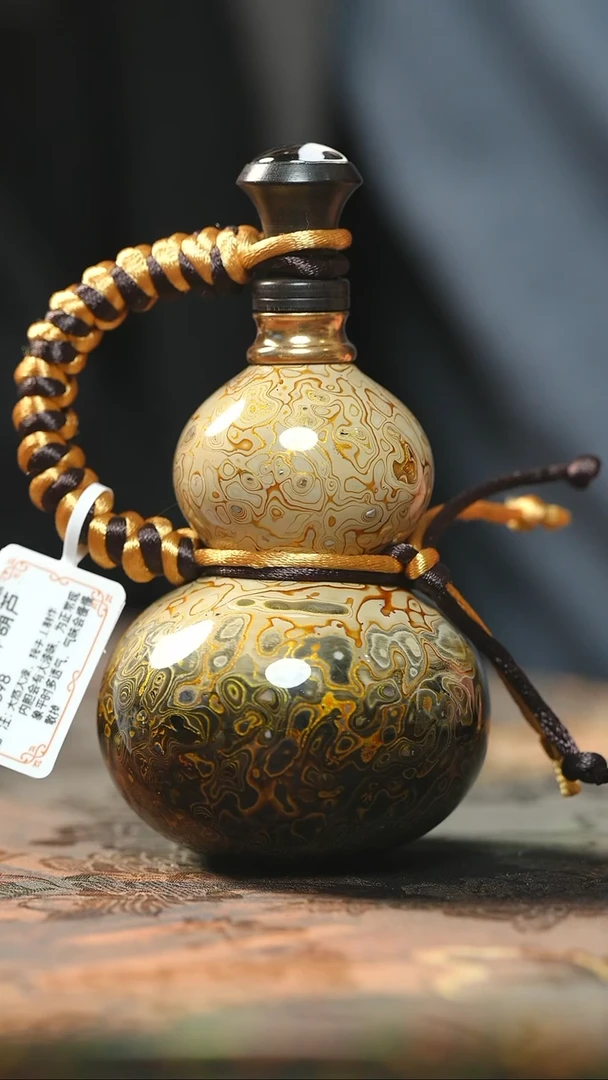 RJ076漆艺精致小手捻(开口）