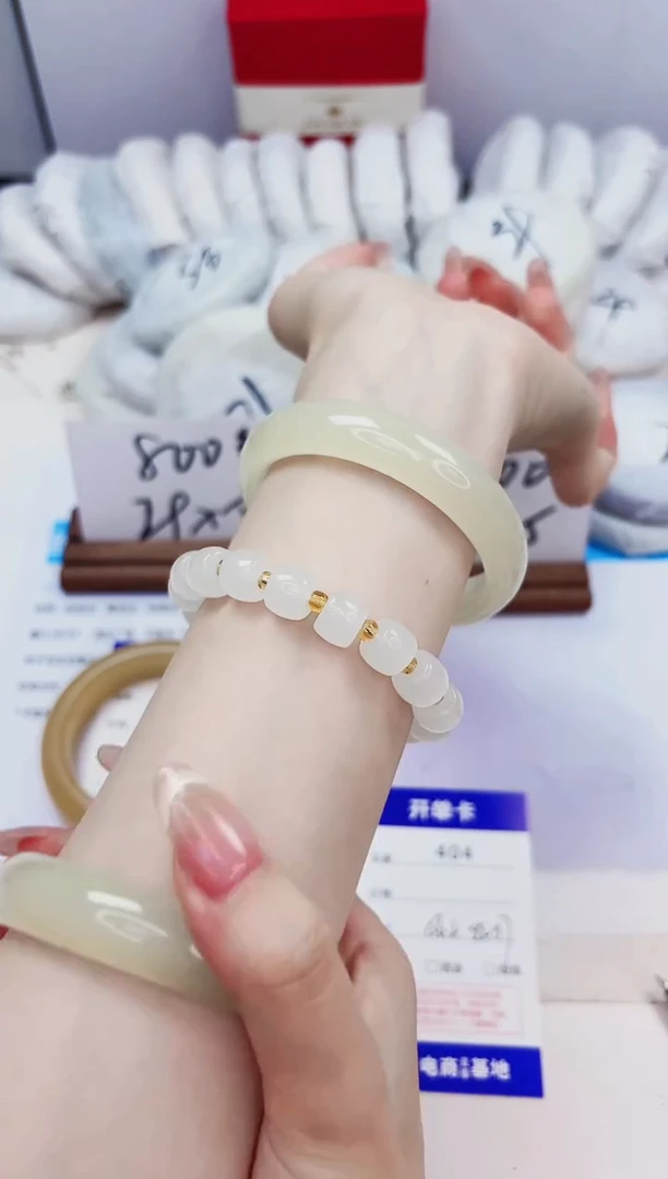 石英质玉手镯未镶嵌404-晴水-圈口56