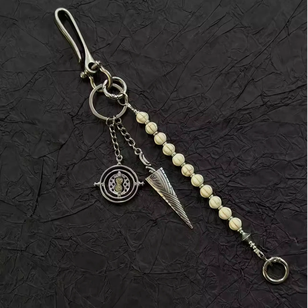 KGSC原创白裂石链美式cleanfit腰间挂饰vintage复古风高级钥匙扣