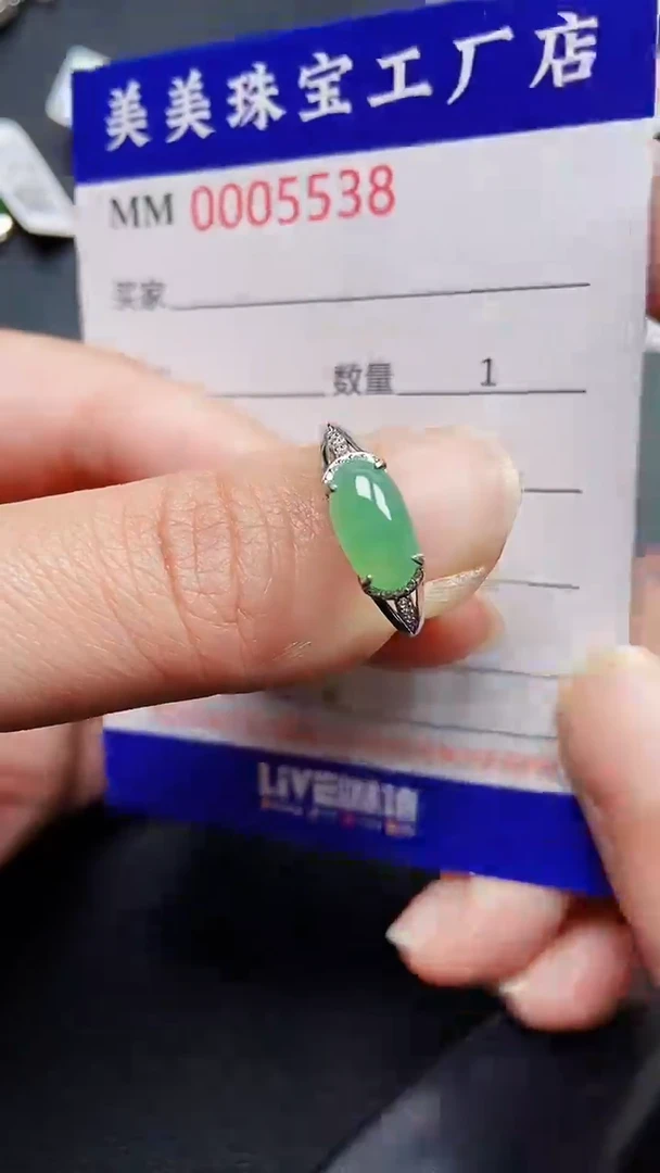 颈饰银S925镶嵌翡翠5538