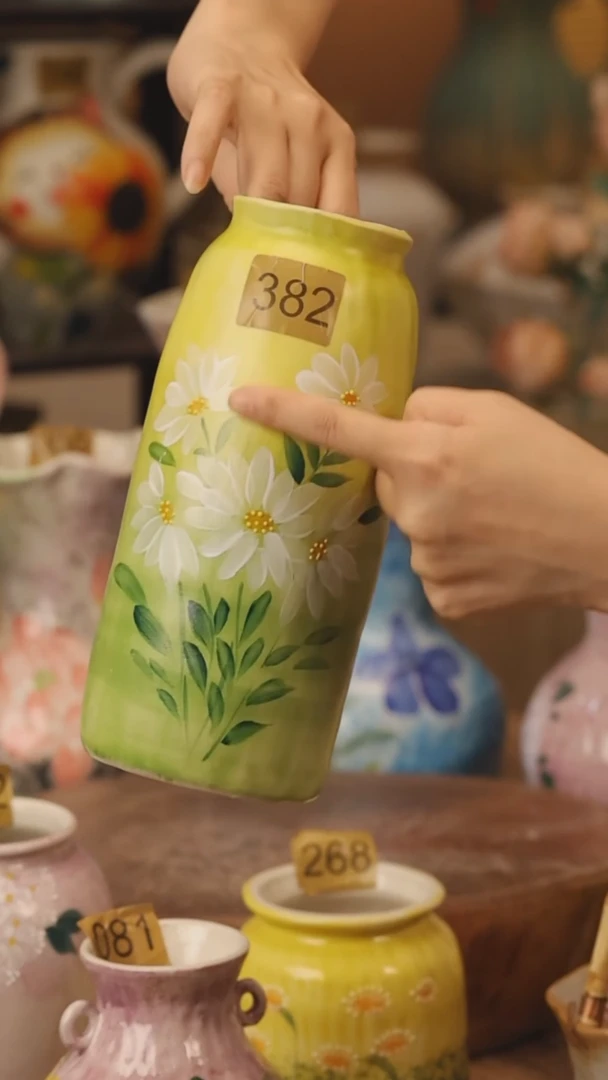 陶瓷382景德镇设计师手作花器摆件侘寂风