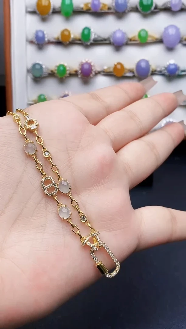 银S925镶嵌戒指翡翠3716