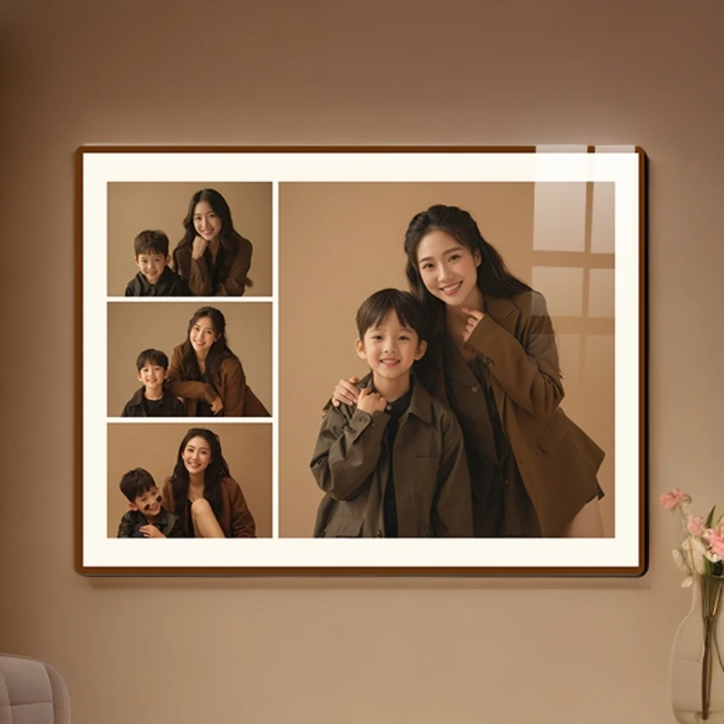 【摩卡四宫格】全新款水晶高清相框全家福来图定制玄关卧室温馨摆件