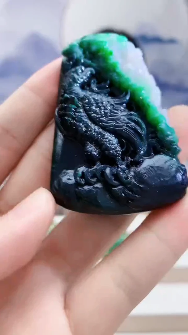 未镶嵌定制翡翠雨***…4812bb-毛货挂件