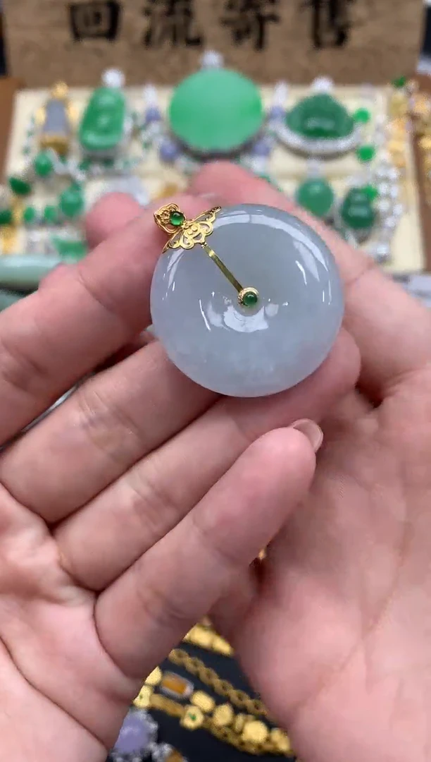 【闪购商品】翡翠颈饰18K金镶嵌304-中国好珍宝