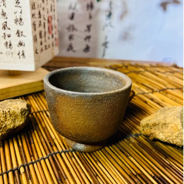 窑变将军杯茶杯茶盏品茗杯主人杯腾冲土陶净化过滤软化水柴烧手工