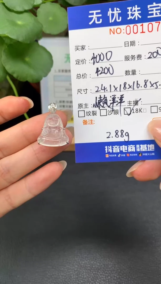 18K金镶嵌定制翡翠芹**芹Z532