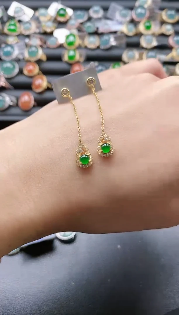 【闪购商品】翡翠戒指银S925镶嵌5151-10