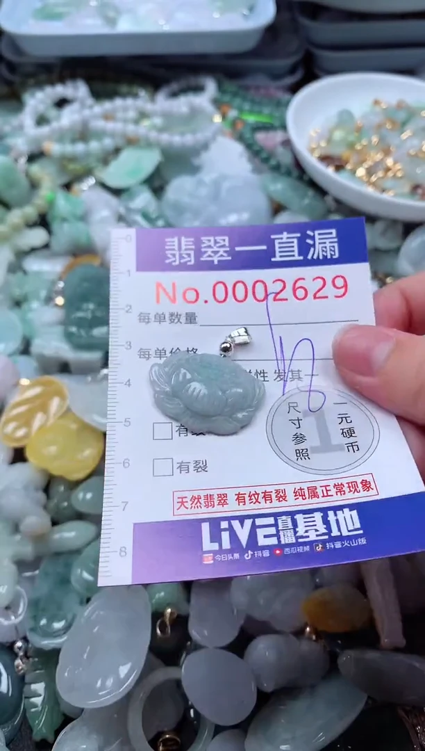 翡翠未镶嵌吊坠(不含链)2629