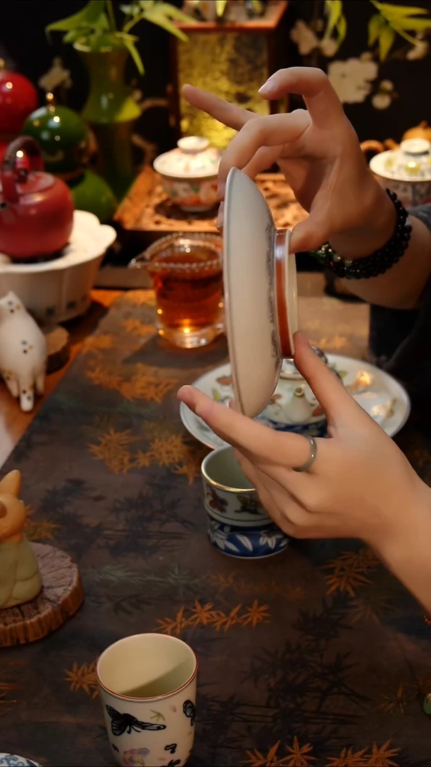 陶瓷陶瓷陶瓷墨冉 青花斗彩壶承