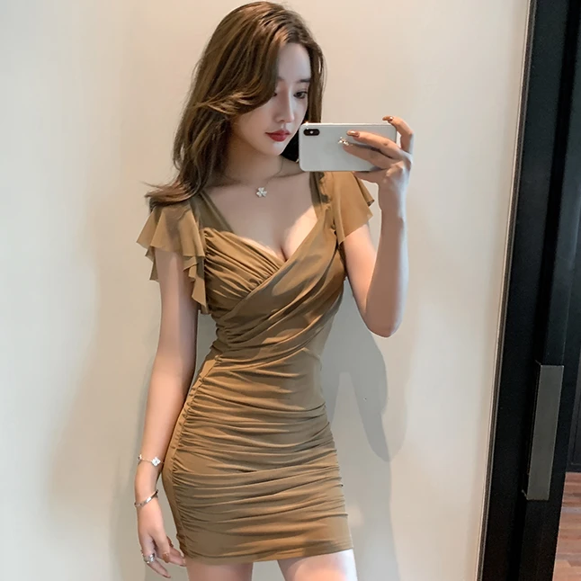 蹦迪ktv服务员工作服女技师桑拿店上班洗浴足疗足浴连衣裙SPA会所