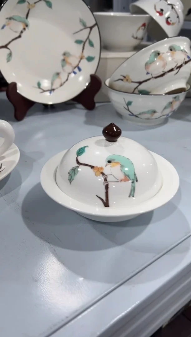 杯子骨瓷（简装）小鸟炖盅一套