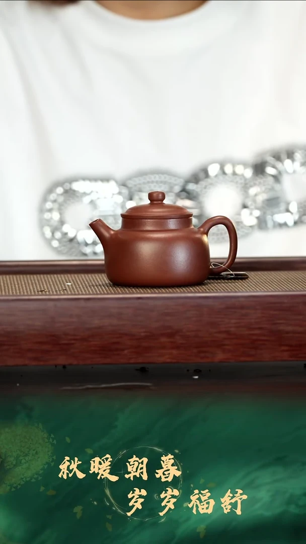 茶壶紫砂56号宜兴紫砂 紫泥 言心130cc