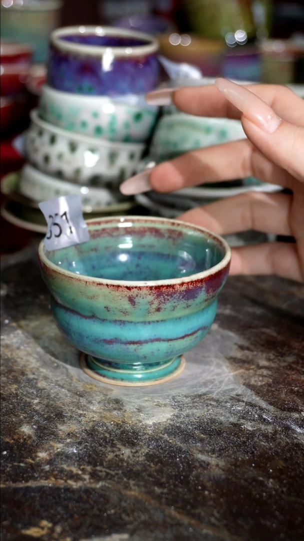 摆件精品窑变钧瓷茶器