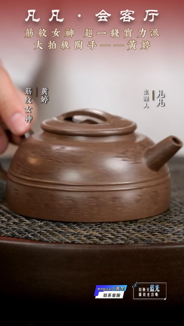 茶壶紫砂JW黄婷73 双线半月老蟹黄段350cc