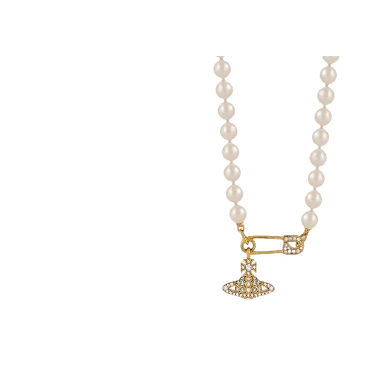 Vivienne Westwood西太后 珍珠别针项链 百搭 63010072-02P168-CN