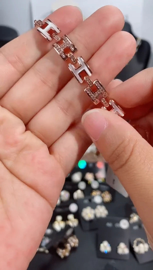 铜合金无925银手链7170