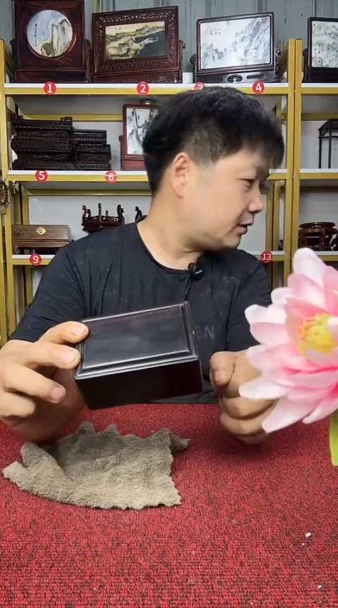 紫檀木类书架盒子