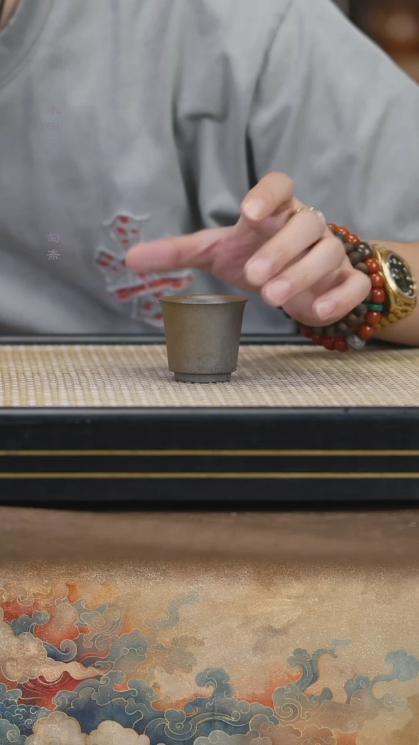 茶壶紫砂柴烧青鱼杯