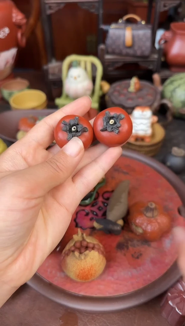 紫砂茶宠紫砂小柿子